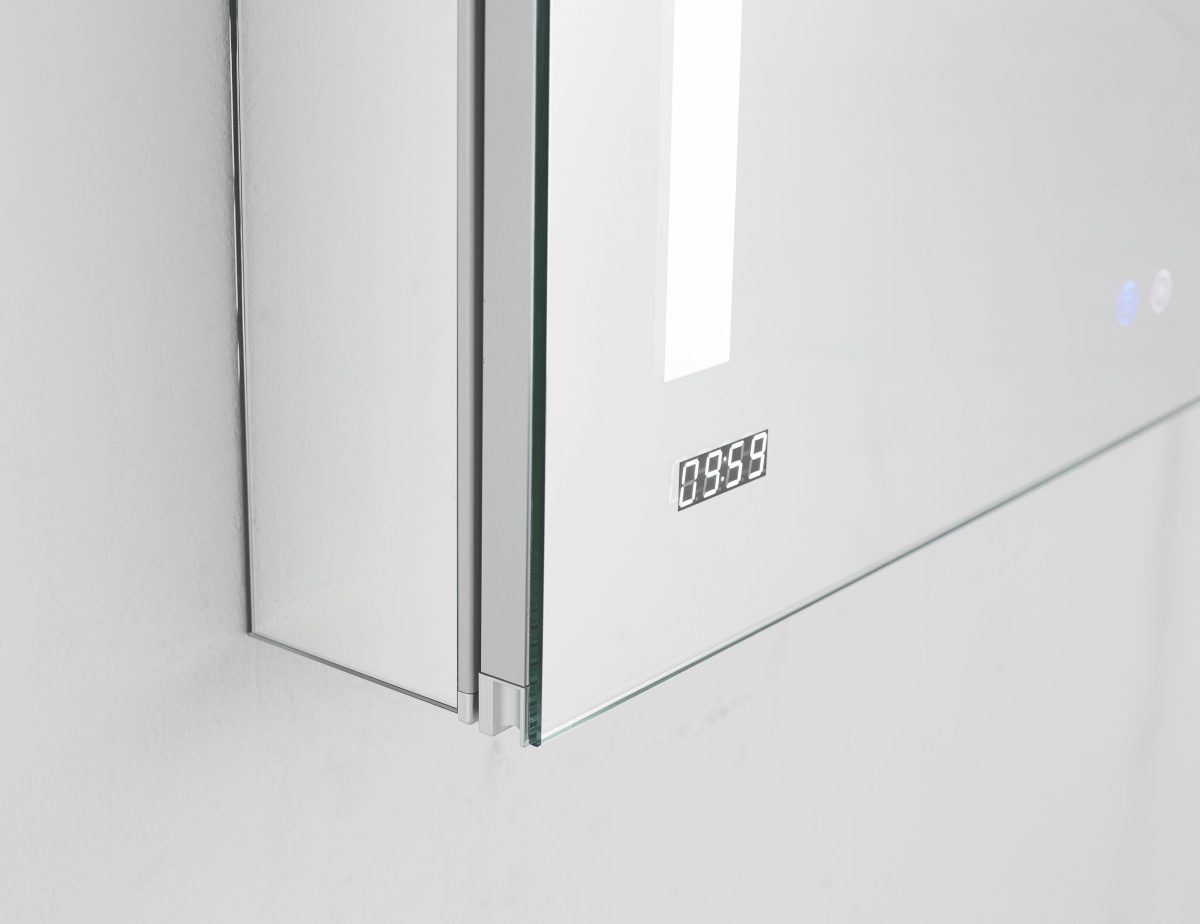 AQUADOM Signature Royale 30 inches x 30 inches LED Lighted Mirror Glass Medicine Cabinet for Bathroom