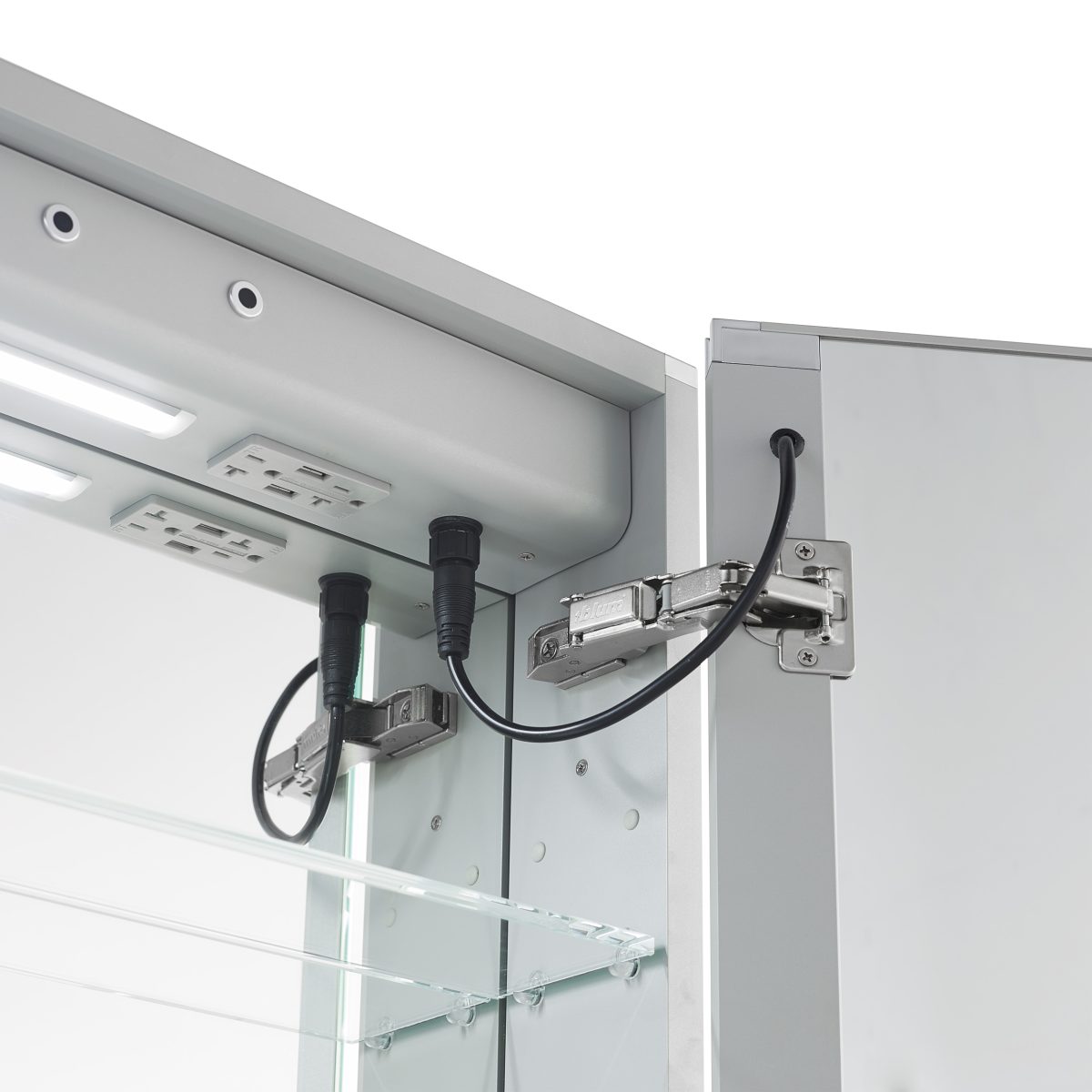 AQUADOM Signature Royale 36 inches x 40 inches LED Lighted Mirror Glass Medicine Cabinet for Bathroom