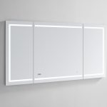 AQUADOM Signature Royale 60 inches x 30 inches LED Lighted Mirror Glass Medicine Cabinet for Bathroom