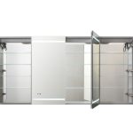 AQUADOM Signature Royale 72 inches x 36 inches LED Lighted Mirror Glass Medicine Cabinet for Bathroom