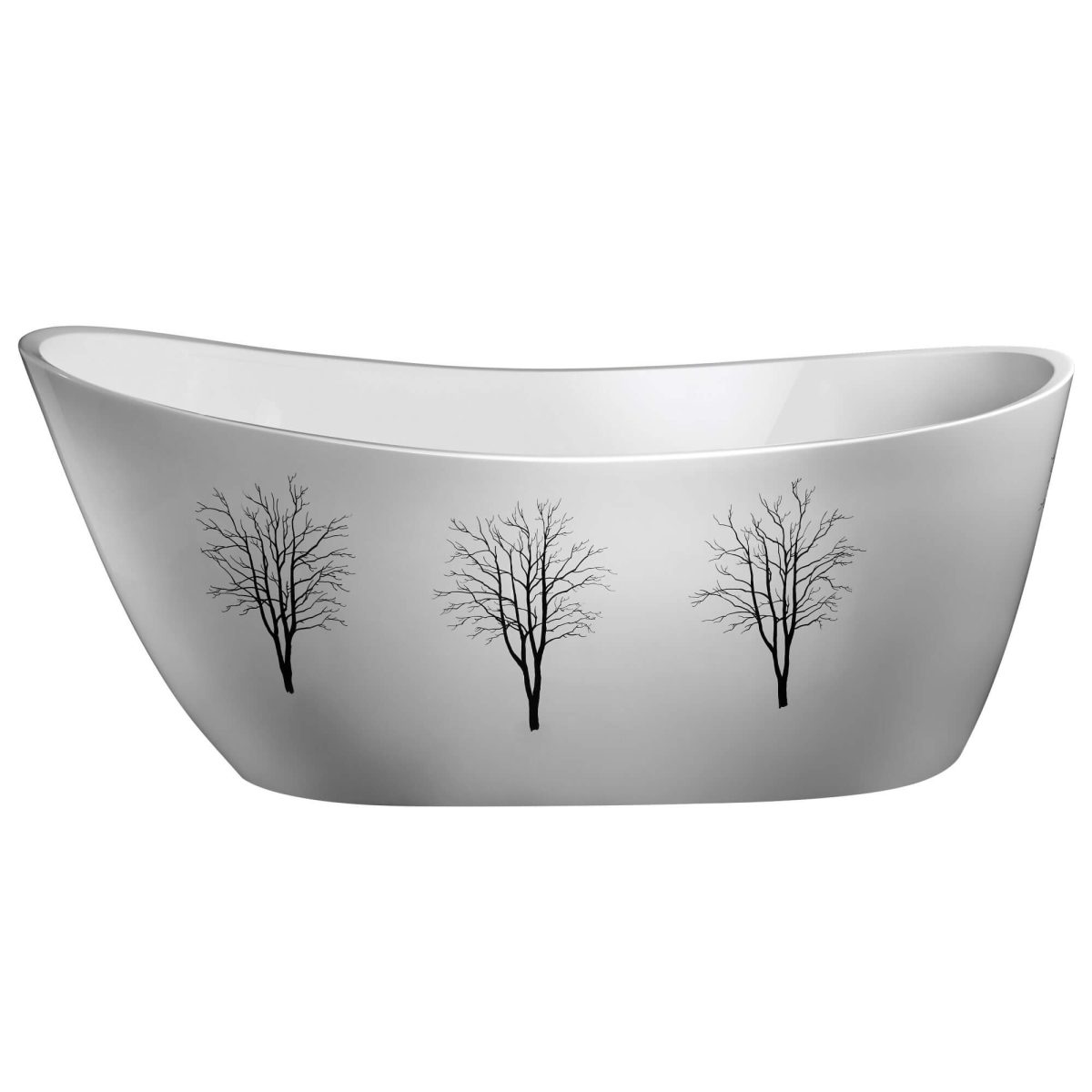 Storm 69"  Freestanding White Bathtub