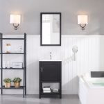 Lucca Modern 20″ Bathroom Vanity Set with Mirror Espresso