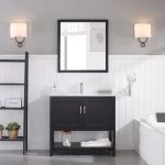 Lucca Modern 36″ Bathroom Vanity Set with Mirror Espresso