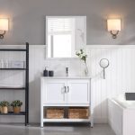 Lucca Modern 36″ Bathroom Vanity Set with Mirror Matte White