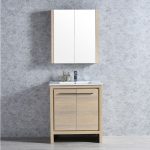 Milan Modern 30″ Briccole Oak Bathroom Vanity Set with Mirror