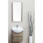 Naples 18″ Cart Oak Bathroom Vanity Set with Mirror