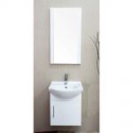 Naples 18″ Glossy White Bathroom Vanity Set with Mirror
