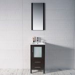 Sydney Modern 16″ Bathroom Vanity Set with Mirror Espresso