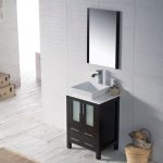 Sydney Modern 24″ Bathroom Vanity Set with Vessel Sink and Mirror Espresso