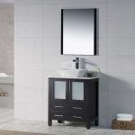 Sydney Modern 30″ Bathroom Vanity Set with Vessel Sink and Mirror Espresso