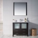 Sydney Modern 36″ Bathroom Vanity Set with Mirror Espresso
