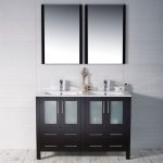 Sydney Modern 48″ Double Bathroom Vanity Set with Mirrors Espresso