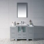 Sydney Modern 48″ Bathroom Vanity Set with Double Side Cabinets Metal Gray