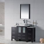 Sydney Modern 48″ Bathroom Vanity Set with Vessel Sink and Double Side Cabinets Espresso