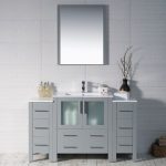Sydney Modern 54″ Bathroom Vanity Set with Double Side Cabinets Metal Gray