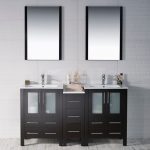 Sydney Modern 60″ Double Bathroom Vanity Set with Mirrors Espresso
