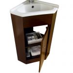 Englewood 22″ Modern Corner Bathroom Vanity Wenge