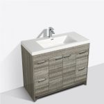 Eviva Lugano 42 In. Ash Modern Bathroom Vanity With White Integrated Acrylic Sink