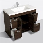 Eviva Lugano 42 In. Gray Oak Modern Bathroom Vanity With White Integrated Acrylic Sink