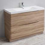 Eviva Smile 48 in. Freestanding White Oak Modern Single Bathroom Vanity Set with Integrated White Acrylic Sink