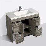 Eviva Lugano 48 In. Ash Modern Bathroom Vanity With White Integrated Acrylic Sink
