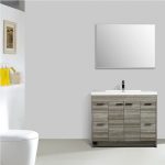 Eviva Lugano 48 In. Ash Modern Bathroom Vanity With White Integrated Acrylic Sink
