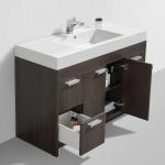 Eviva Lugano 48 In. Grey Oak Modern Bathroom Vanity With White Integrated Acrylic Sink