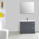 Eviva Lugano 48 In. Gray Modern Bathroom Vanity With White Integrated Acrylic Sink