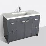 Eviva Lugano 48 In. Gray Modern Bathroom Vanity With White Integrated Acrylic Sink