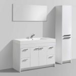 Eviva Lugano 48 In. White Modern Bathroom Vanity With White Integrated Acrylic Sink