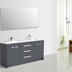 Eviva Lugano 72 In. Gray Modern Double Bathroom Vanity With White Integrated Acrylic Sink