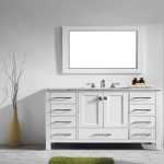 Eviva Aberdeen 60 In. Transitional White Single Bathroom Vanity With White Carrera Countertop