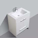 Eviva Lugano 30 In. White Modern Bathroom Vanity With White Integrated Acrylic Sink