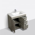 Eviva Lugano 36 In. Ash Modern Bathroom Vanity With White Integrated Acrylic Sink