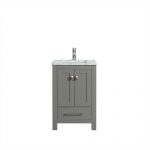 Eviva London 30 In. Transitional Grey Bathroom Vanity With White Carrara Marble Countertop