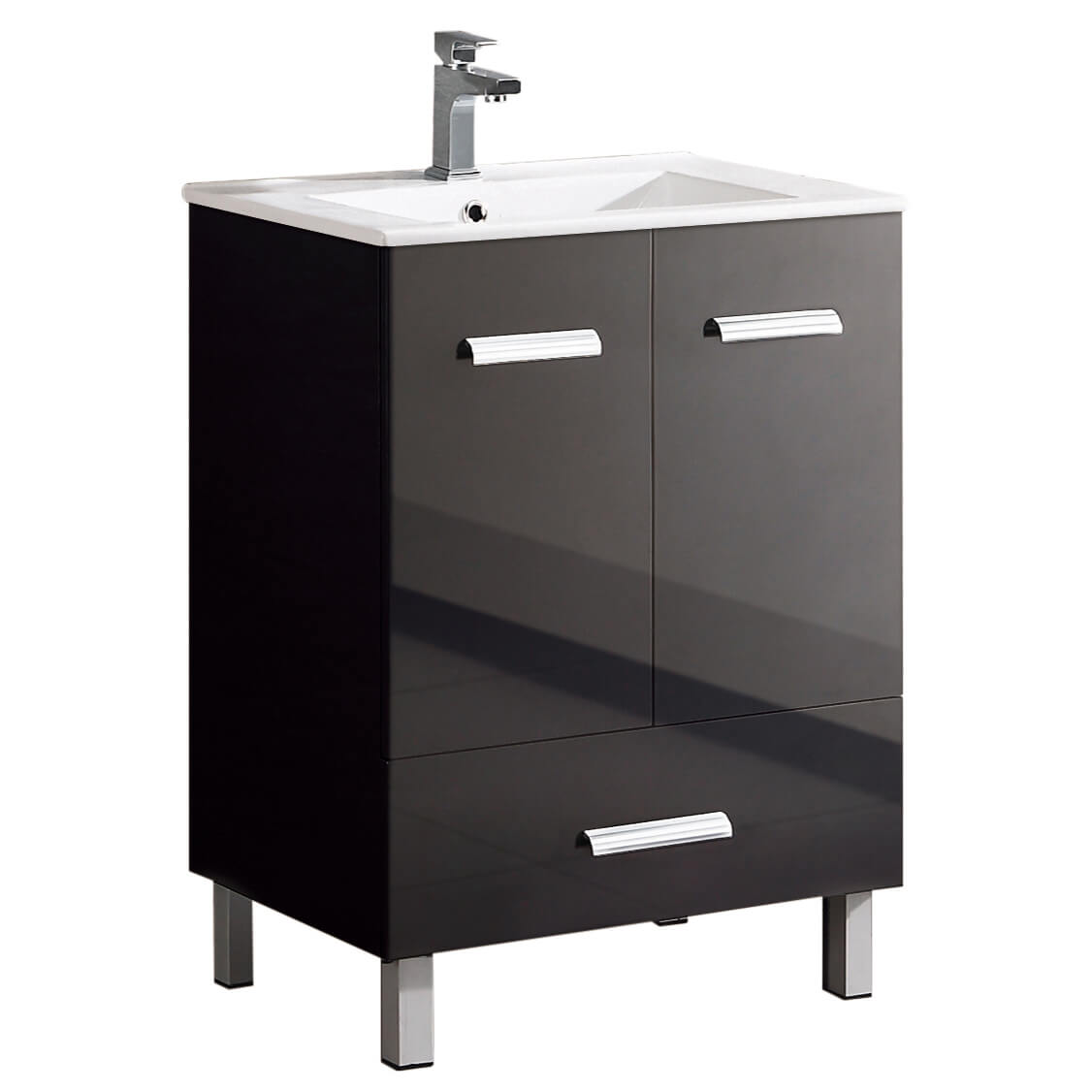 Atwood 24" Modern Bathroom Vanity, Black Atwood 24" Modern Bathroom Vanity, Black