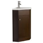 Englewood 22″ Modern Corner Bathroom Vanity Wenge