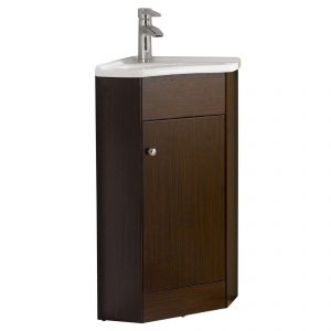 Englewood 22" Modern Corner Bathroom Vanity Wenge