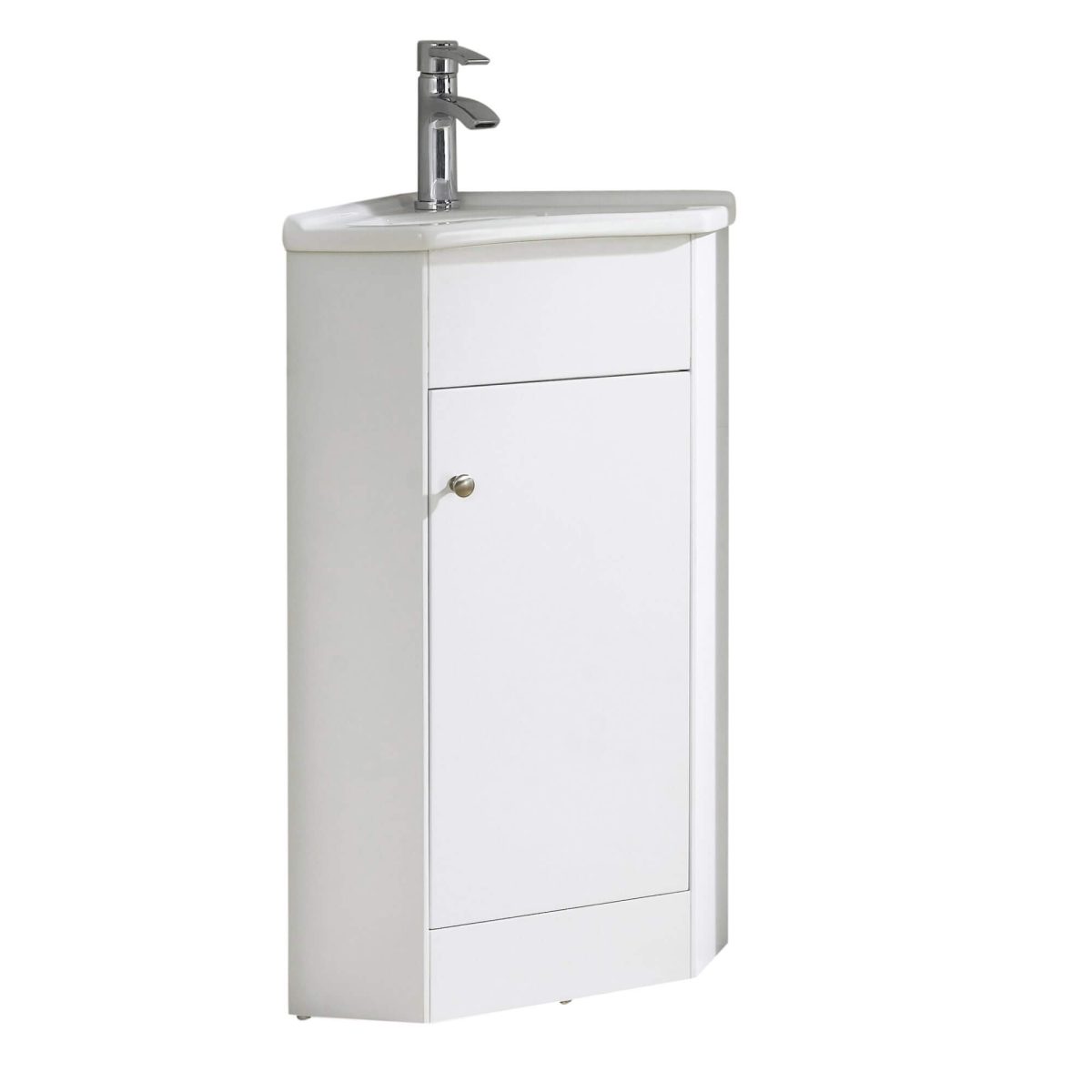 Englewood 22" Modern Corner Bathroom Vanity White