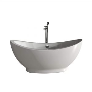 Hudson 64"  Freestanding White Bathtub