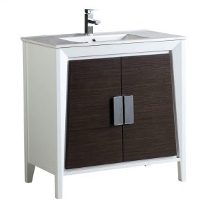 Imperial II 36" Modern Bathroom Vanity  Gray and White