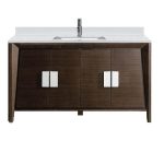 Imperial II Modern Bathroom Vanity 60″ Ebony