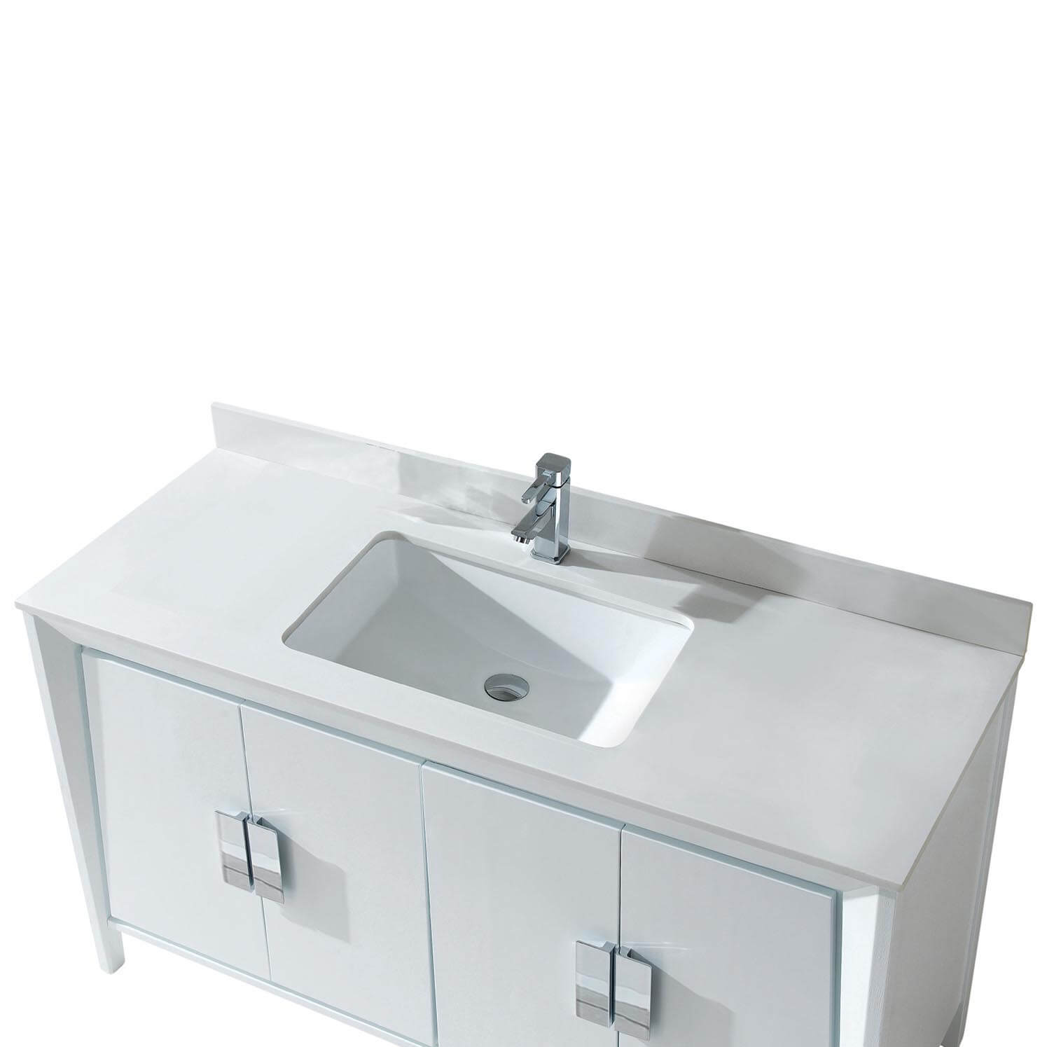 Imperial II Modern Bathroom Vanity 60" White Imperial II Modern Bathroom Vanity 60" White