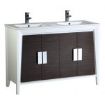 Imperial II Modern Double Bathroom Vanity 48″ Gray and White