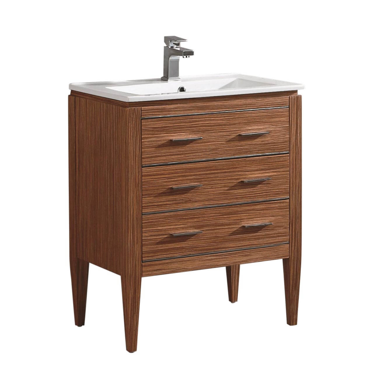 Ironwood 24" Modern Bathroom Vanity Red Zebra Ironwood 24" Modern Bathroom Vanity Red Zebra