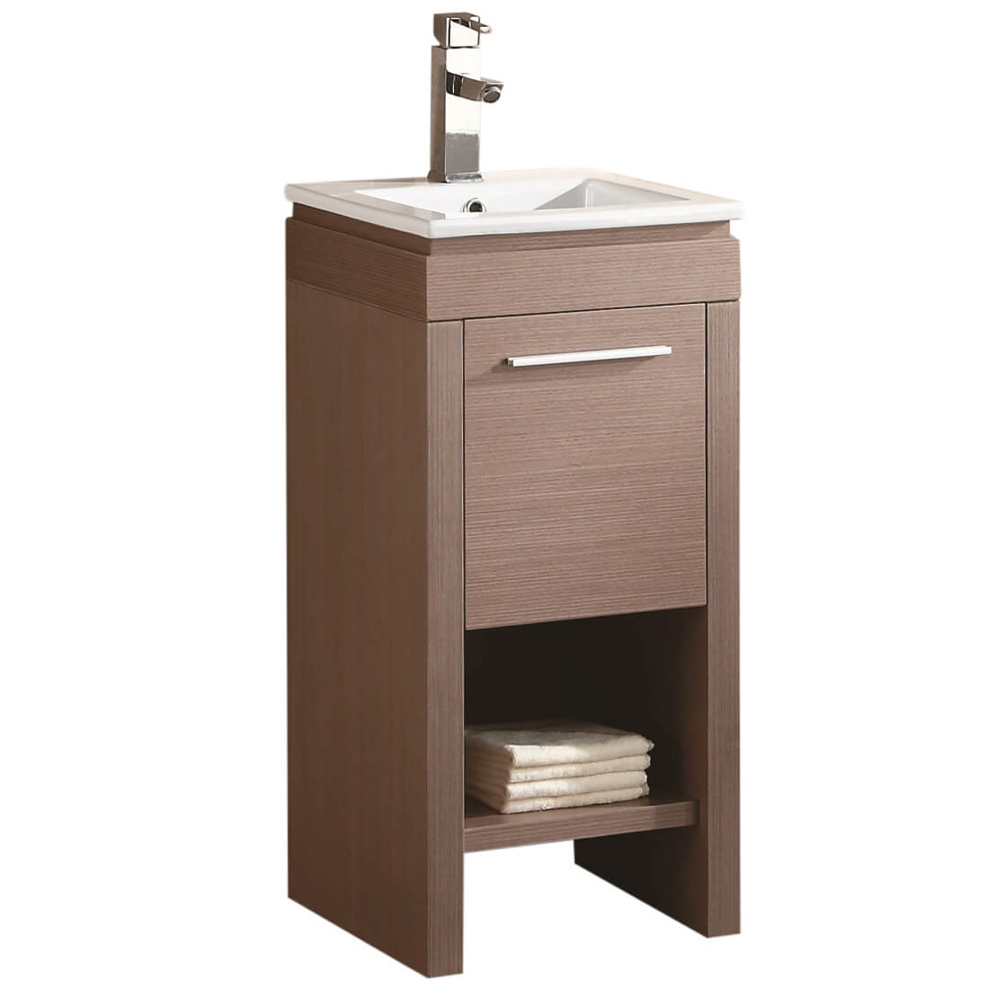 Modena 16" Modern Bathroom Vanity Gray Oak