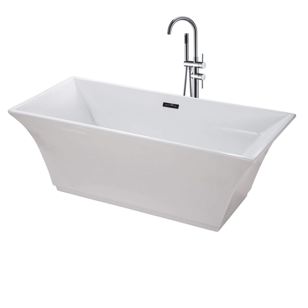 Sanctuary 67" Freestanding White Bathtub Sanctuary 67" Freestanding White Bathtub