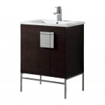 Shawbridge 30″ Modern Bathroom Vanity  Black Oak Straight Grain with Polished Chrome Hardware