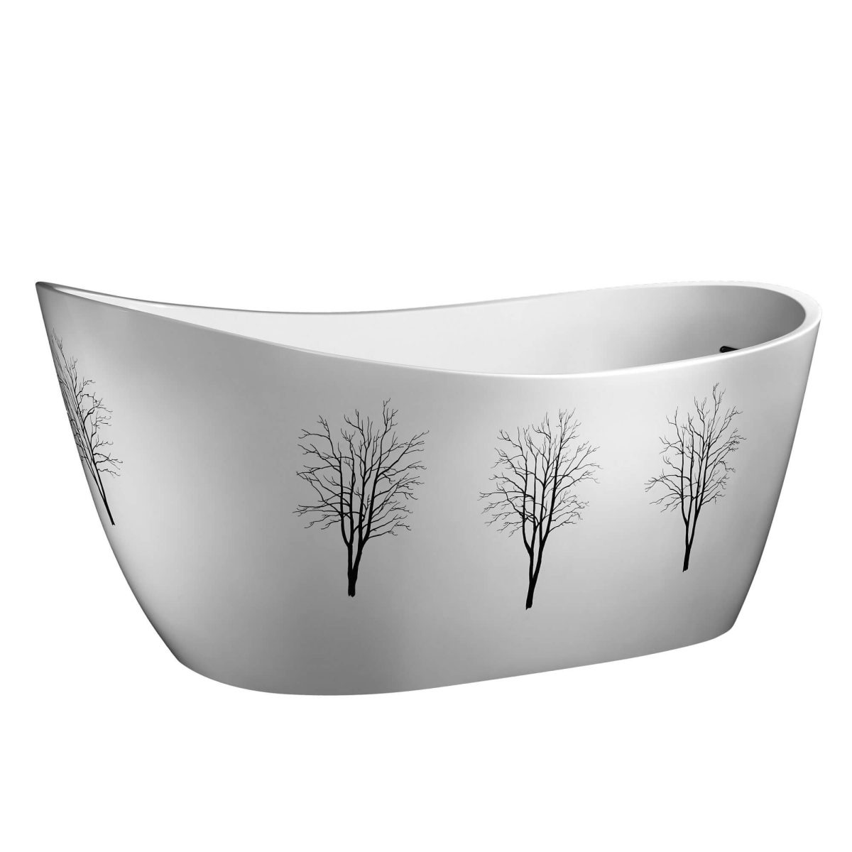 Storm 69"  Freestanding White Bathtub