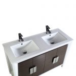 Imperial II Modern Double Bathroom Vanity 48″ Gray and White
